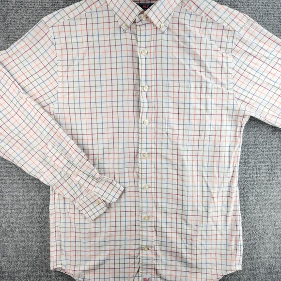 Vineyard Vines Button Up Cotton Classic Fit Murray Shirt Colorful Check Small - Picture 3 of 16